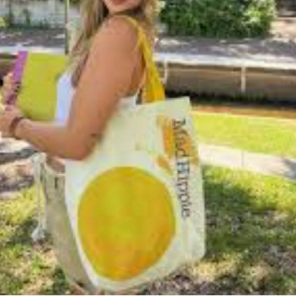 Nwot Mad Hippie Canvas Large Tote - Picture 1 of 5